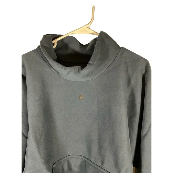 Yeezy Gap Engineered by Balenciaga Logo Hoodie 'Dark Green' Distressed - Picture 3 of 5